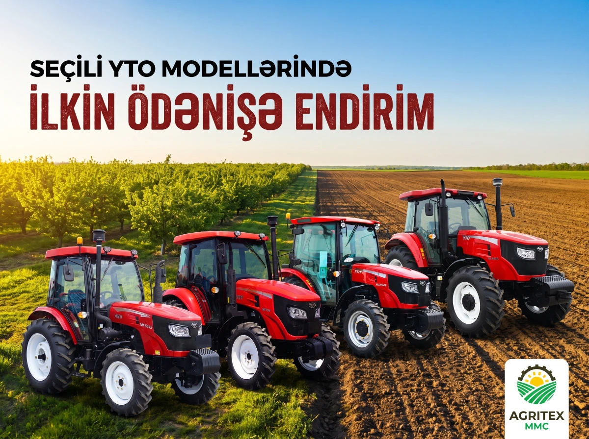 Seçilmiş YTO modelləri - indi DAHA AŞAĞI ilkin ödənişlə!